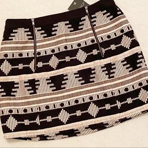 TOPSHOP Aztec Print Skirt Size 6 NWT